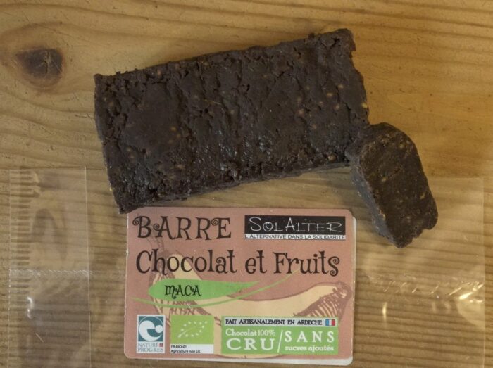 Barre Chocolat et Fruits à la Maca