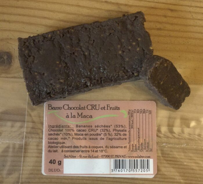 Barre Chocolat et Fruits à la Maca – Image 2